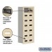 Salsbury Cell Phone Storage Locker - 7 Door High Unit (8 Inch Deep Compartments) - 14 A Doors - Sandstone - Recessed Mounted - Resettable Combination Locks  19078-14SRC